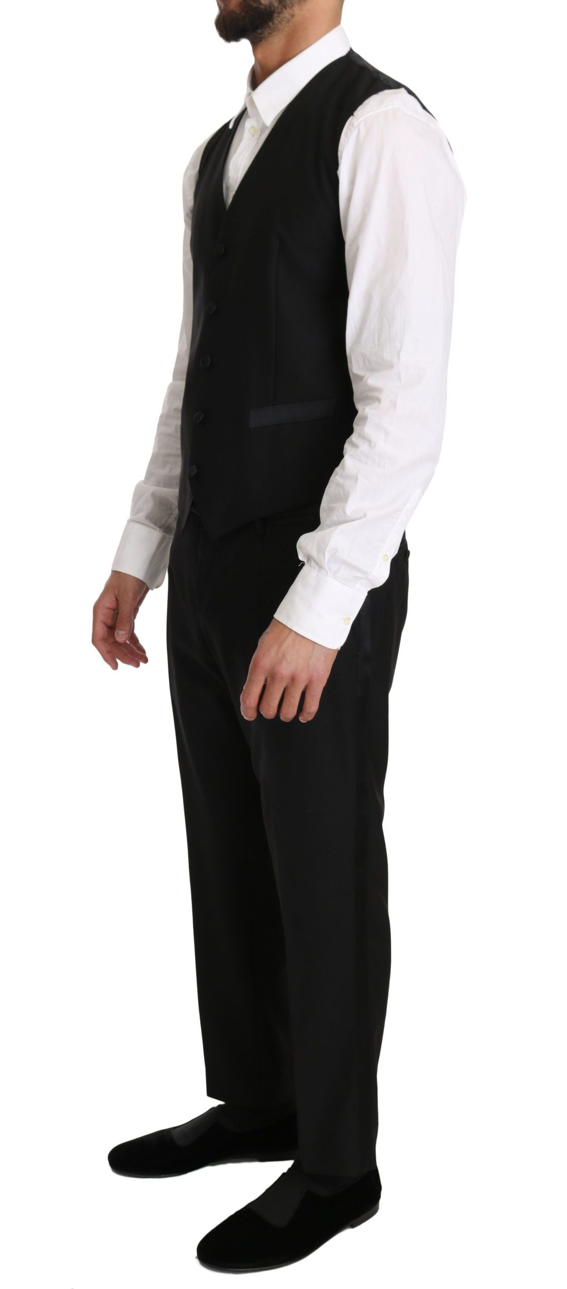 Elegante, schwarze Weste im Slim Fit