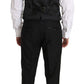 Sleek Black Slim Fit Formal Vest