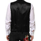 Dolce & Gabbana Black Wool Dress Formal Men Waistcoat Vest