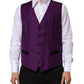 Dolce & Gabbana Purple Wool Dress Formal Waistcoat Vest