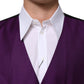 Dolce & Gabbana Purple Wool Dress Formal Waistcoat Vest