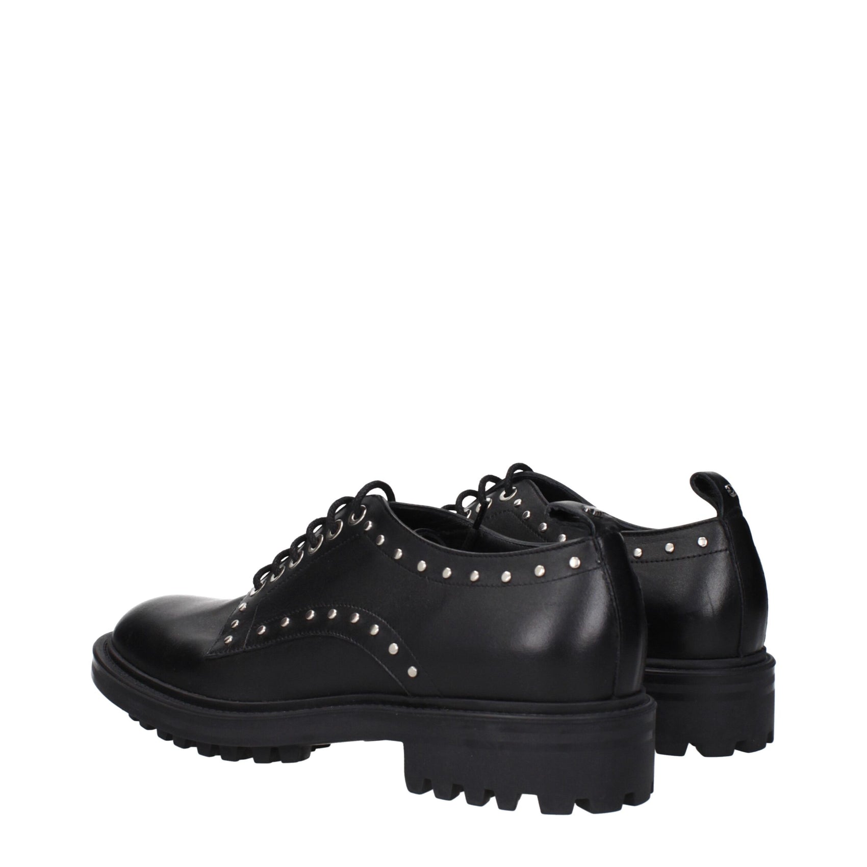 Max Mara Black Leather Oxfords And Derbies