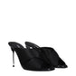 Dolce & Gabbana Black Satin Stiletto Heel Sandals