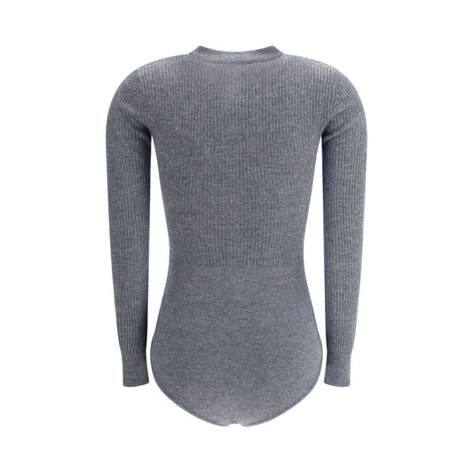 Self-Portrait Long-sleeved wool Bodysuit