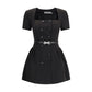 Self-Portrait Crepe short sleeve Dress