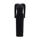 Self-Portrait Embellished velvet midi Dress