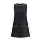 Self-Portrait Taffeta embellished trim short Dress