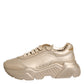 Dolce & Gabbana Gold Leather Daymaster Women Sneaker Shoes