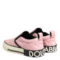 Dolce & Gabbana Pink Quilted Nylon Slip-On Sneaker Shoes