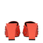 Versace Orange Leather Platforms