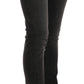 John Galliano Black Washed Low Waist Slim Fit Skinny Denim Pants Jeans