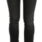 John Galliano Black Washed Low Waist Slim Fit Skinny Denim Pants Jeans