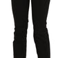 John Galliano Black Low Waist Slim Leg Skinny Denim Casual Pants Jeans