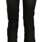 John Galliano Black Washed Mid Waist Regular Leg Skinny Denim Jeans