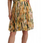 Dolce & Gabbana Yellow Floral Print Pleated Maxi Dress