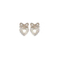 Self-Portrait Heart shaped bow Earrings