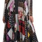 Dolce & Gabbana Multicolor Patchwork Floral Leopard Dress