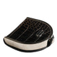 Dolce & Gabbana Black Polished Crocodile Leather Mens Coin Purse Wallet