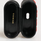 Dolce & Gabbana Black Orange Rubber Logo Embossed Accessory Airpods Case