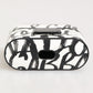 Dolce & Gabbana Black White Leather Monogram Print Logo Holder Airpods Case