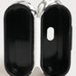 Dolce & Gabbana Black White Leather Monogram Print Logo Holder Airpods Case