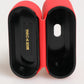Dolce & Gabbana Red PVC DG Logo Embossed Men Flip Holder  Airpods Case