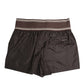 Dolce & Gabbana Brown Polyester Logo Elastic Waistband Swimwear