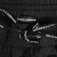 Dolce & Gabbana Black Nylon KING Sideband Men Boxer Shorts Swimwear
