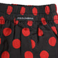 Dolce & Gabbana Black Silk Polka Dot Boxer Shorts Men Underwear