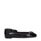 Valentino Garavani Black Leather Ballet Flats