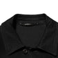 Dolce & Gabbana Black Cotton Denim Stretch Button Up Jacket