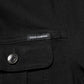 Dolce & Gabbana Black Cotton Denim Stretch Button Up Jacket