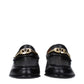 Valentino Garavani Black Leather Slip-On Loafers