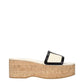 Valentino Garavani Beige Leather Wedges Sandals