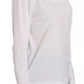 Dolce & Gabbana White Cotton Longsleeve Collared Blouse