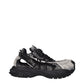 Versace Black Fabric Chunky Sneakers