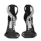 Jimmy Choo Black Leather Stiletto Heels Sandals