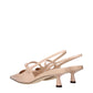 Jimmy Choo Pink Leather Mid Heel Pumps
