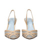 Valentino Garavani Beige Leather Stiletto Heels Sandals