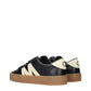 Moncler Black Leather Low Tops