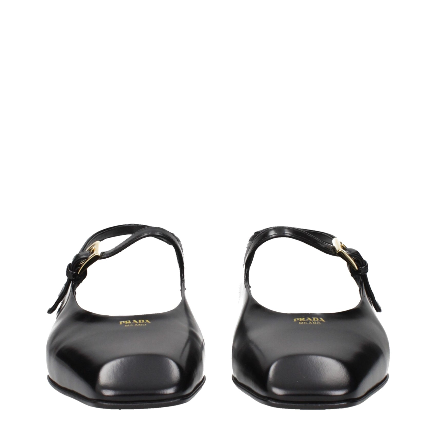 Prada Black Leather Sandals