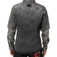 Dolce & Gabbana Black Washed Cotton Snap Long Sleeve Casual Shirt