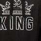 Dolce & Gabbana KING Black Orchid Floral Crown Logo Hoodie Sweater