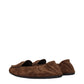 Prada Brown Leather Slip-On Loafers