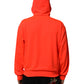 Dolce & Gabbana Red Fluorescent Polyester Logo Patch Hoodie Sweater