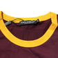 Dolce & Gabbana Burgundy Cotton DG Super King Logo T-Shirt