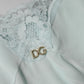 Dolce & Gabbana Light Blue Silk Lace Midi Bodycon Slip Dress