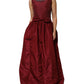 Dolce & Gabbana Burgundy Silk Beaded Evening Gown Dress