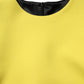 Dolce & Gabbana Yellow Viscose Acetate Mini Long Sleeve Dress