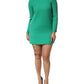 Dolce & Gabbana Green Viscose Acetate Mini Long Sleeve Dress